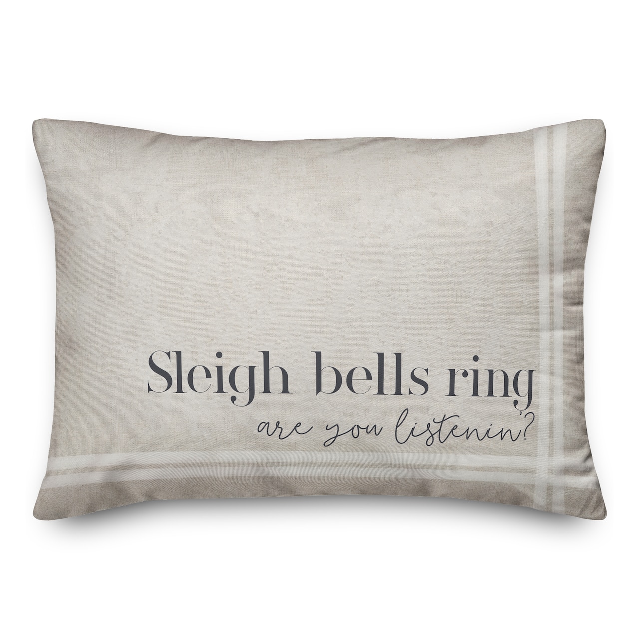 Sleigh Bells Ring 20" x 14" Indoor / Outdoor Pillow